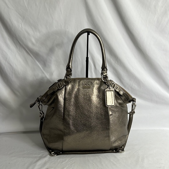 Coach Handbags - COACH MADISON METALLIC LEATHER LINDSEY SATCHEL 18815